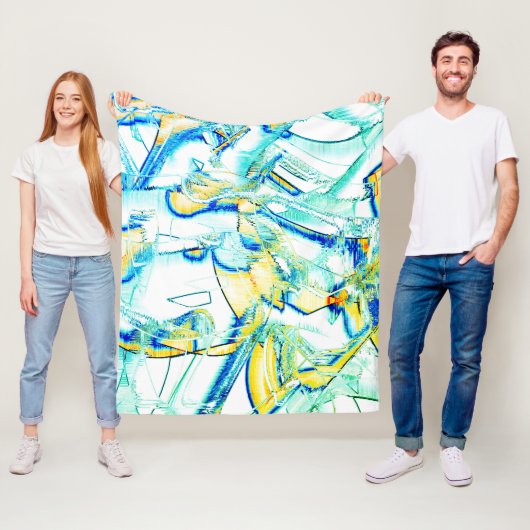 Abtropffarbene Tinte, Bild von gelben, klaren Zyan Fleecedecke (Beispiel)