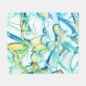 Abtropffarbene Tinte, Bild von gelben, klaren Zyan Fleecedecke (Vorderseite (Horizontal))