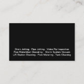 Abtropfkontrolle und Jetingdienst Visitenkarte (Rückseite)