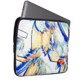 Abtropfte Tinte, Bild mit orangefarbenem und blaue Laptopschutzhülle (Vorne Rechts)