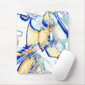 Abtropfte Tinte, Bild mit orangefarbenem und blaue Mousepad (Mit Mouse)