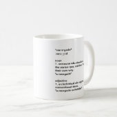 Abtrünnige Definitions-Tasse Kaffeetasse (VorderseiteRechts)