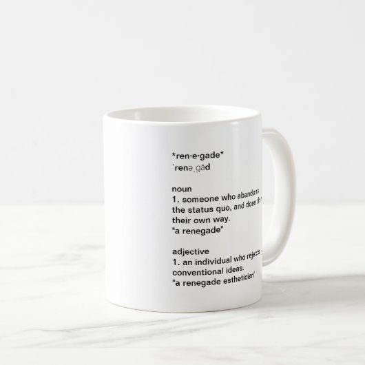 Abtrünnige Definitions-Tasse Kaffeetasse (VorderseiteRechts)
