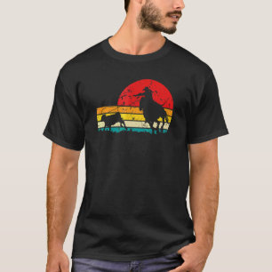 Abtrünniges Seil Cowgirl Retro Rodeo Grafik Kalb T-Shirt