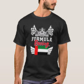Abu Dhabi Auto Race UAE Flaggen Formel Racing Car  T-Shirt (Vorderseite)
