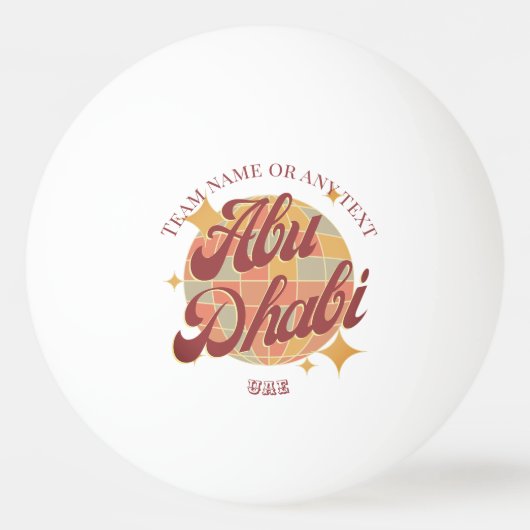 Abu Dhabi City UAE Tischtennis Club Tischtennisball (Vorderseite)