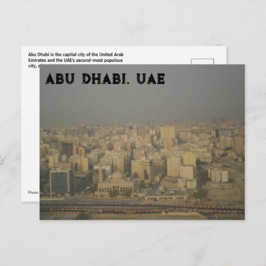 Abu Dhabi postcard - VAE Postkarte (Vorne/Hinten)