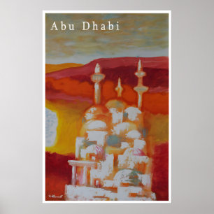 Abu Dhabi Poster Moschee Kunst Vereinigte Arabisch