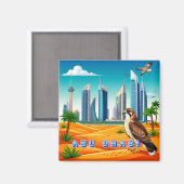 🌴 Abu Dhabi Reise Souvenir Erinnerungsstück 🕌 Magnet (Vorderseite/Rückseite)