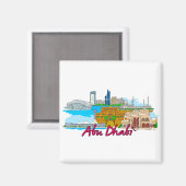 Abu Dhabi - Saudi-Arabien Magnet (Vorderseite/Rückseite)