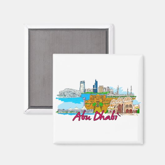 Abu Dhabi - Saudi-Arabien Magnet (Vorderseite/Rückseite)