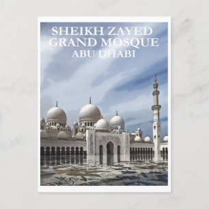 Abu Dhabi Sheikh Zayed Große Moschee Reise Postkarte