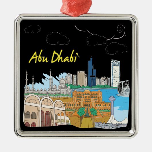 Abu Dhabi Silbernes Ornament (Vorne)