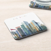 Abu Dhabi, Stadt-Skyline Arabische Emirates | Getränkeuntersetzer (Linke Seite)