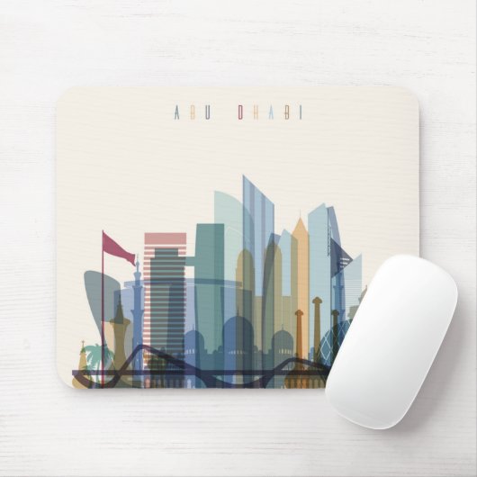 Abu Dhabi, Stadt-Skyline Arabische Emirates | Mousepad (Mit Mouse)