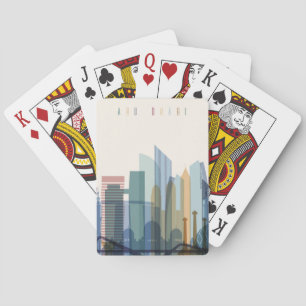 Abu Dhabi, Stadt-Skyline Arabische Emirates Spielkarten