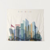 Abu Dhabi, Stadt-Skyline Arabische Emirates | Wandteppich (Vorderseite (Horizontal))