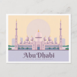 Abu Dhabi UAE Pastel Travel Postkarte