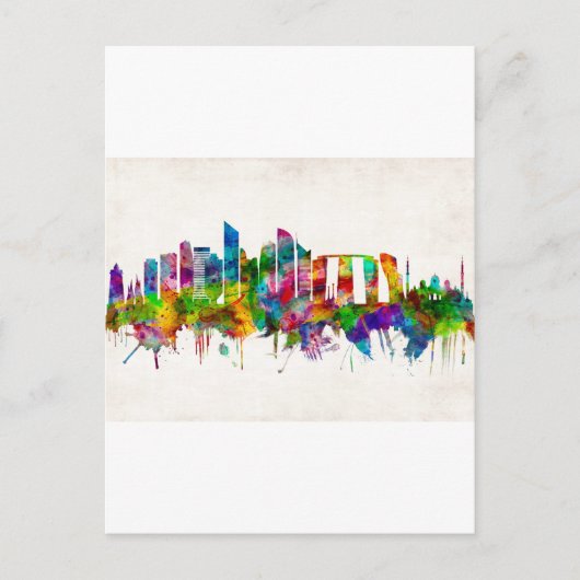 Abu Dhabi UAE Skyline Feiertagspostkarte (Vorderseite)