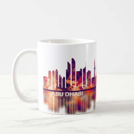Abu Dhabi UAE Skyline Kaffeetasse (Links)