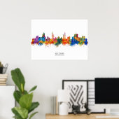 Abu Dhabi UAE Skyline Poster (Heimbüro)