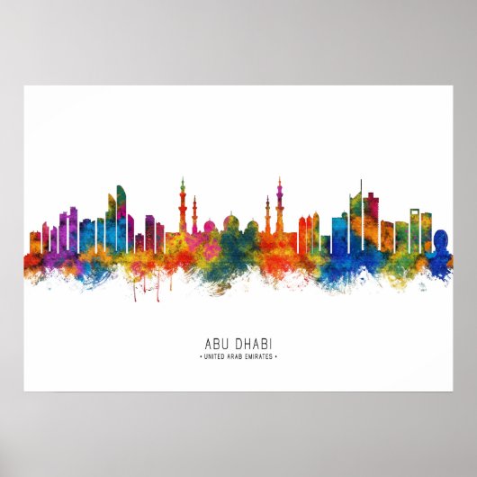 Abu Dhabi UAE Skyline Poster (Vorne)