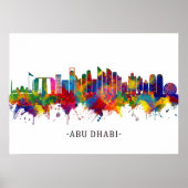 Abu Dhabi UAE Skyline Poster (Vorne)