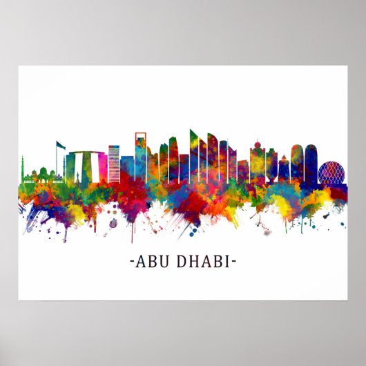Abu Dhabi UAE Skyline Poster (Vorne)