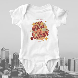 Abu Dhabi UAE Urlaub Retro-Geschenk für Neugeboren Baby Strampler