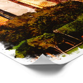 Abu Dhabi UAE Watercolor Skyline Poster (Ecke)