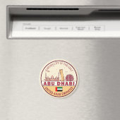Abu Dhabi United Arab Emirates City Skyline Emblem Magnet (In Situ (Geschirrspüler))