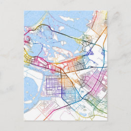 Abu Dhabi United Arab Emirates - Stadtplan Postkarte