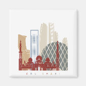 Abu Dhabi V2 Skyline-Poster Magnet (Vorne)
