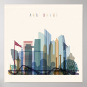 Abu Dhabi, Vereinigte Arabische Emirate | City Sky Poster (Vorne)