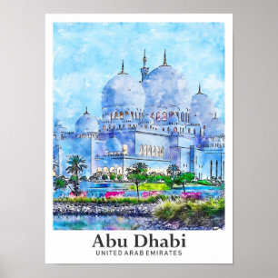 Abu Dhabi Vereinigte Arabische Emirate Reise Wasse Poster