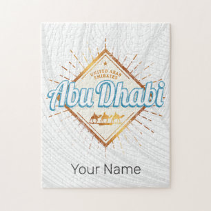 Abu Dhabi Vereinigte Arabische Emirate Retro-Desig Puzzle