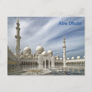 Abu Dhabi Vintage Reise Tourismus Anzeige Postkarte