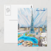 Abu Dhabi Vintage Travel Tourism Ad Postkarte (Vorne/Hinten)