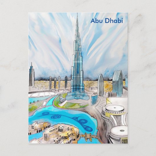 Abu Dhabi Vintage Travel Tourism Ad Postkarte (Vorderseite)