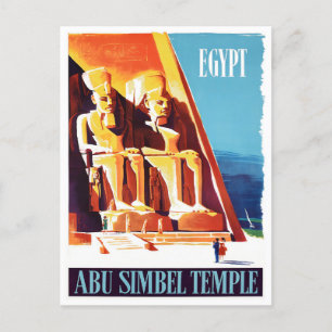 Abu Simbel Ägypten Vintage-Reise Postkarte