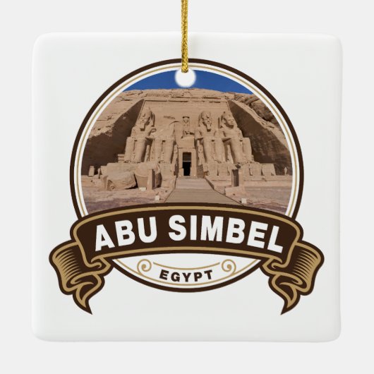 Abu Simbel Egypt Abzeichen Keramikornament (Rückseite)