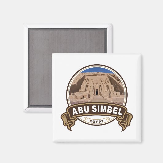 Abu Simbel Egypt Abzeichen Magnet (Vorderseite/Rückseite)