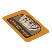 Abu Simbel Egypt Travel Art Retro Magnet (Rechte Seite)