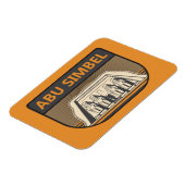 Abu Simbel Egypt Travel Art Retro Magnet (Linke Seite)