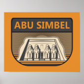 Abu Simbel Egypt Travel Art Retro Poster (Vorne)