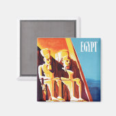 Abu Simbel Egypt Vintage Magnet (Vorderseite/Rückseite)