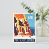 Abu Simbel Egypt Vintage Postkarte (Stehend Vorderseite)