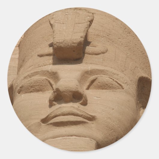 abu simbel face runder aufkleber (Vorderseite)