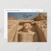abu simbel one pharoah postkarte (Vorne/Hinten)