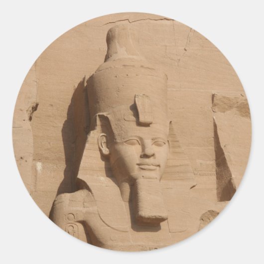 abu simbel pharoah runder aufkleber (Vorderseite)